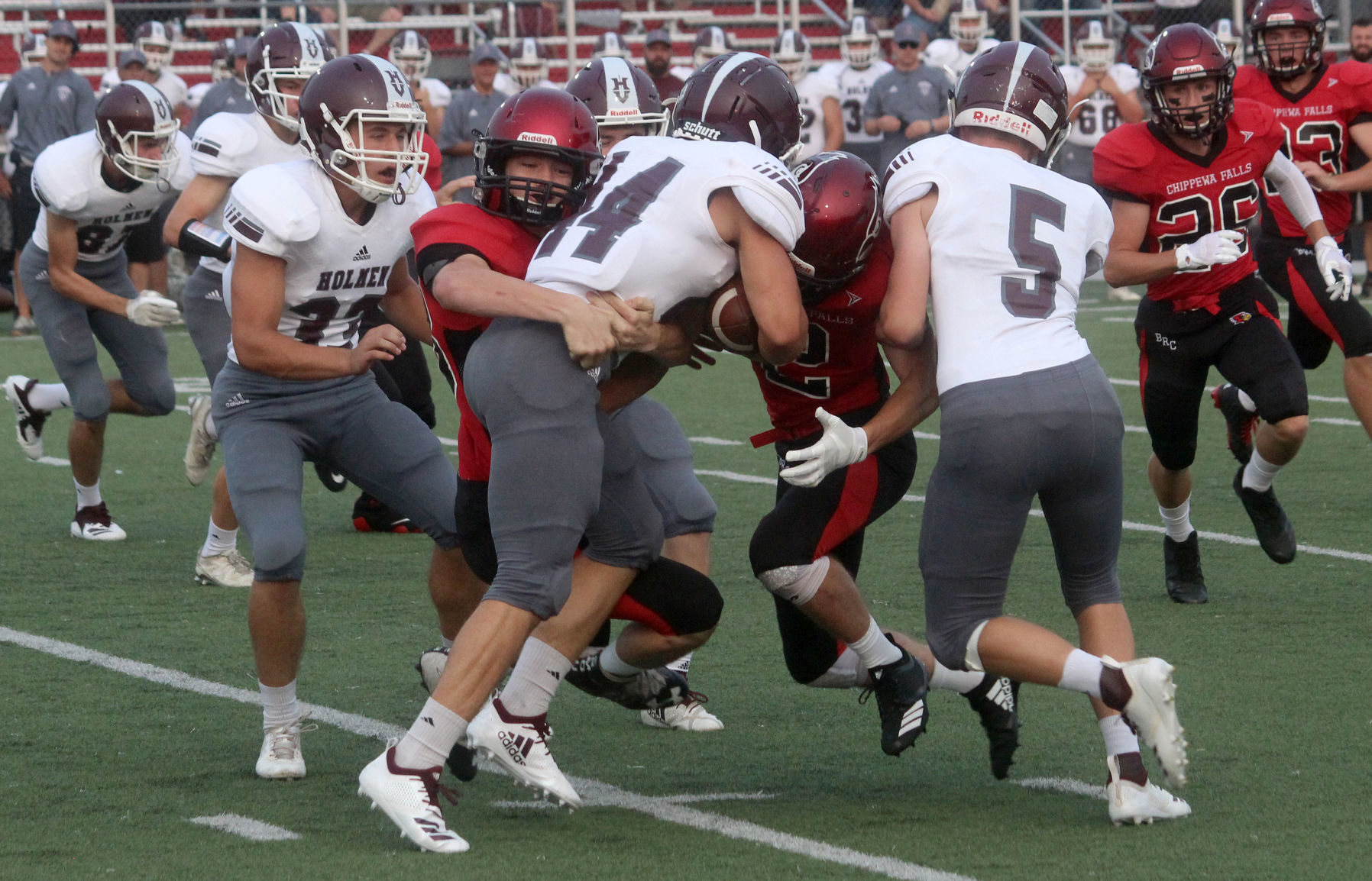 Holmen at Chi-Hi football 8-17-18